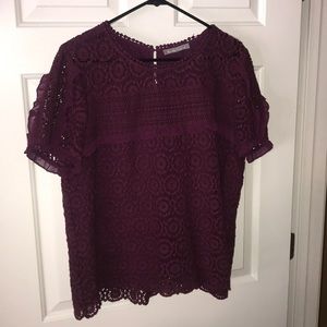 Plum colored Stichfix blouse